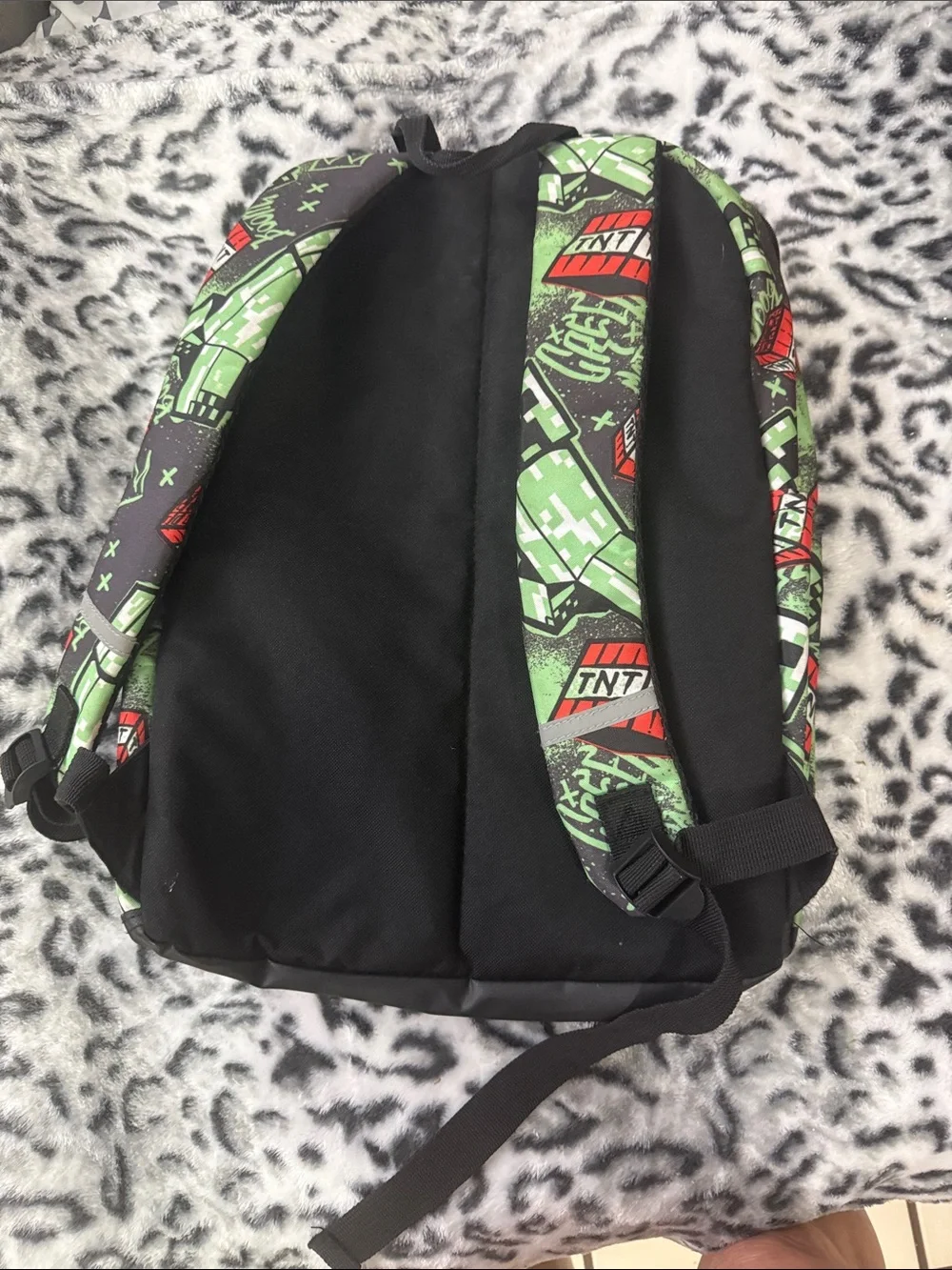 Green & Red Graphic Backpack